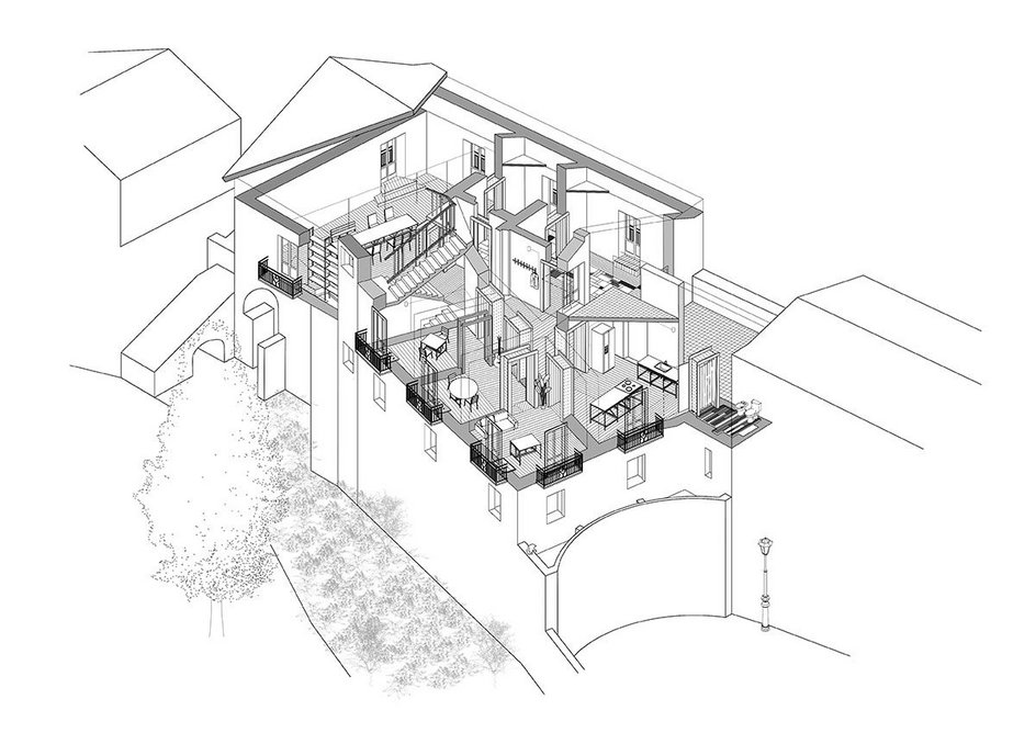 Drawing of the Casa di Belmondo by Joe Douglas.