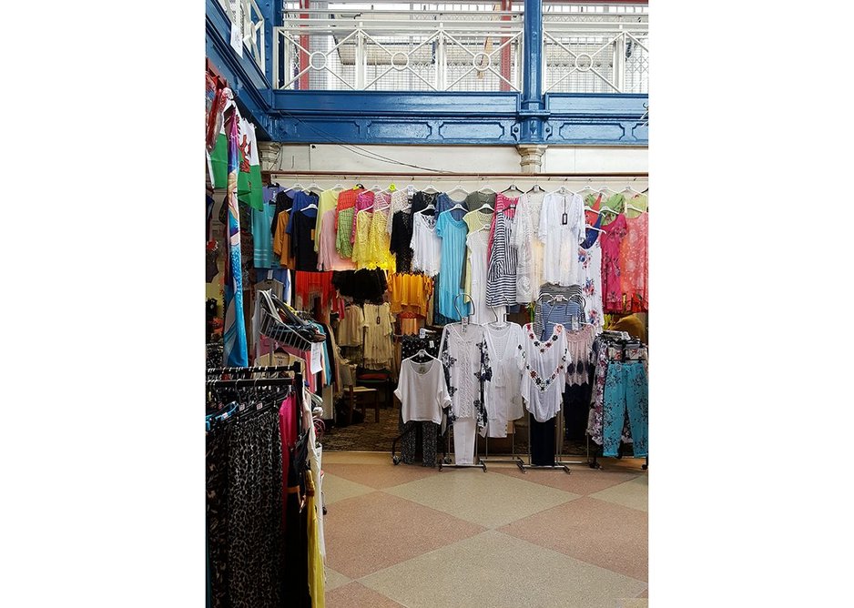 Clothes stall at Newport Market.