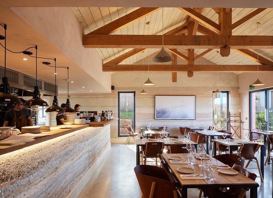 Knepp Wilding Kitchen and Shop by Kaner Olette Architects. Credit: Richard Chivers