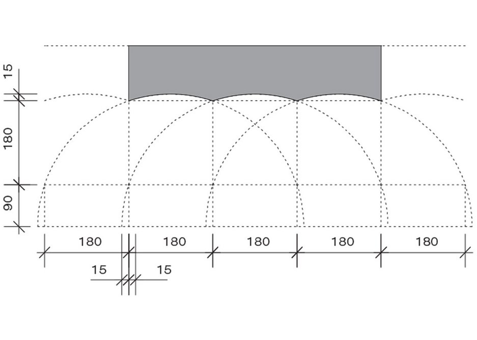 Flute width was based on Vitruvian principles and the building's scale.