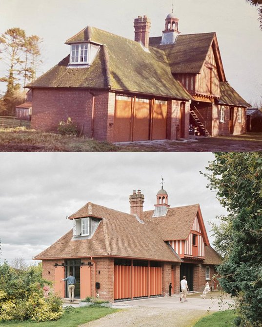 Plas Hendy in 1970 and today.