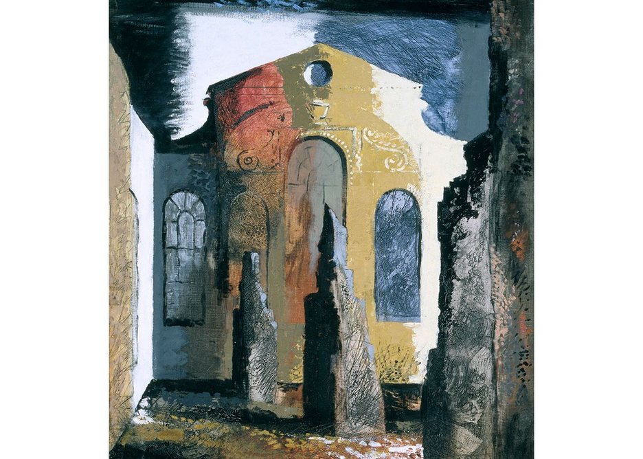Christ Church, Newgate Street by John Piper, 1941.