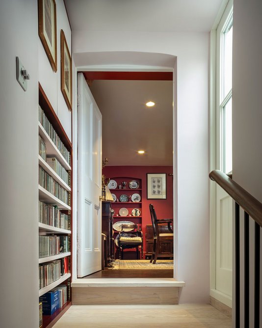 View into dining room from study.