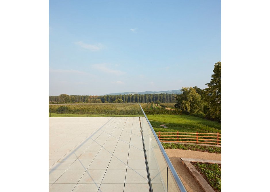 Above the lower ground floor conference room an extended terrace calls out for summer time events. Dennis Gilbert VIEW