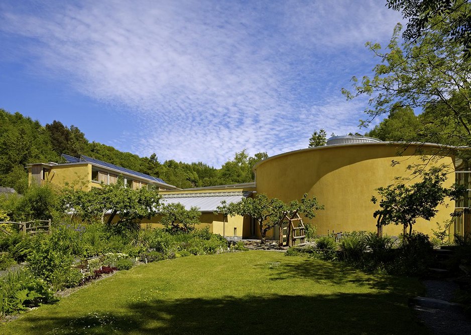 WISE Building Machynlleth Wales designed by Pat Borer & David Lea with low energy building materials for the Centre of Alternative Technology.