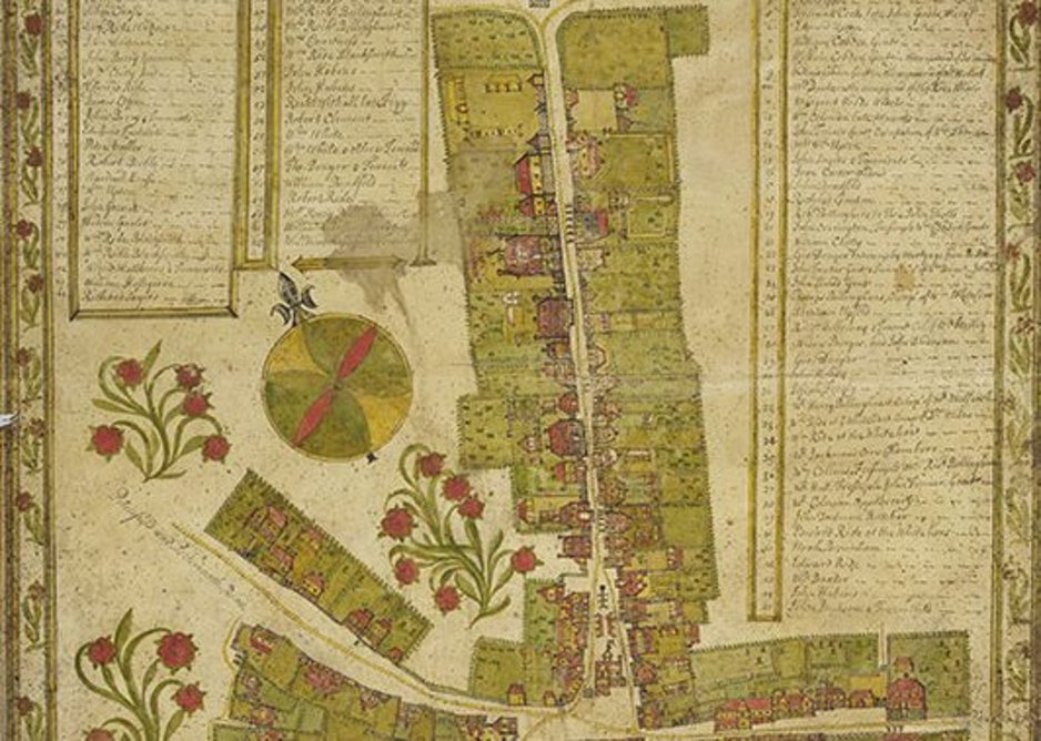 Plan and flattened elevations showing more than one could do alone, Haslemere 1735. Bodleian Library, University of Oxford.