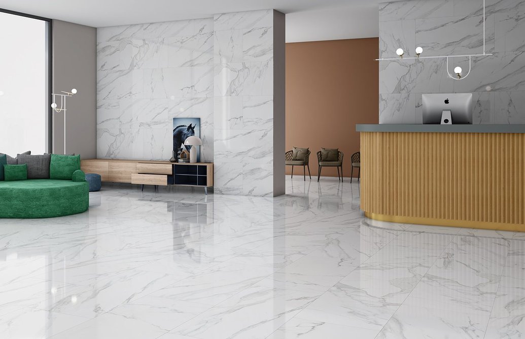 Tech-Marble Calacatta Africa porcelain floor and wall tiles.