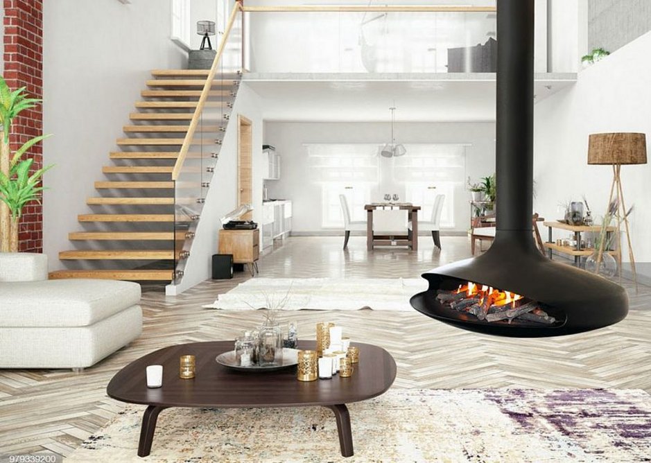 Focus was the first company to suspend a fireplace in the centre of a room.