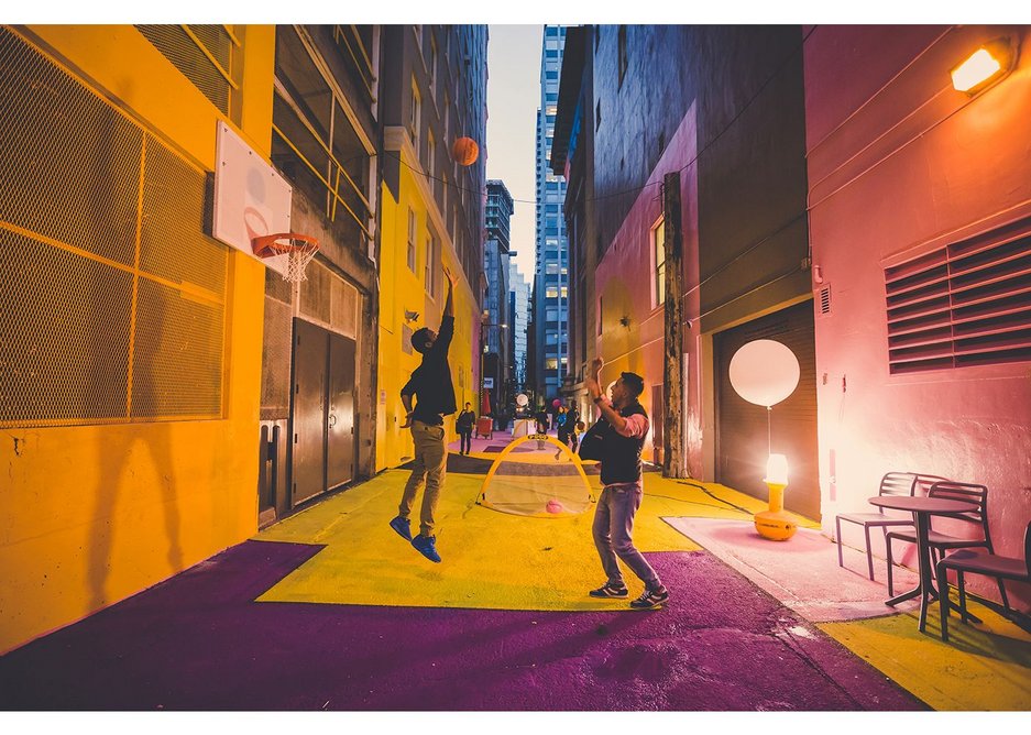 Alley Oop Laneway Activation by HCMA Architecture + Design.