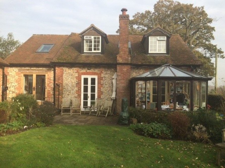 The Buckinghamshire lodge before the transformation.