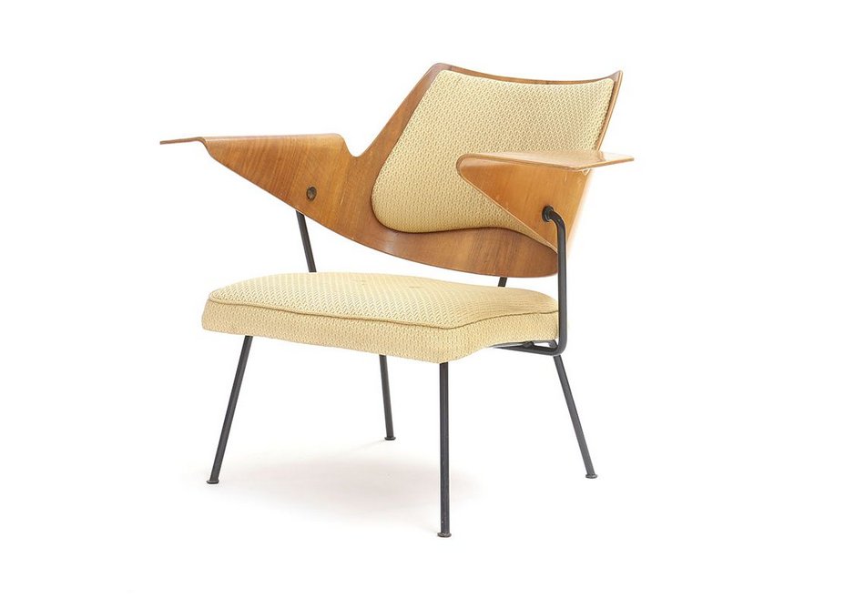 Day designed all the seating for the Royal Festival Hall, here his Festival Hall armchair, 1951.