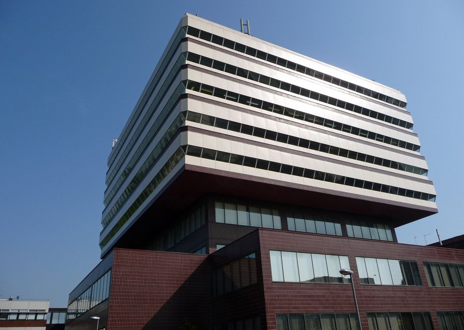 Modernism struck for the large second phase of Larkin's library by Castle Park Dean and Hook.