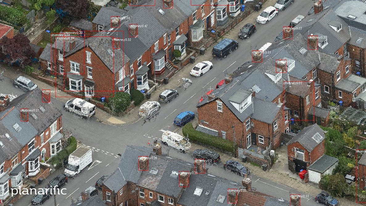 Aerial photos allow mapping of geometry.