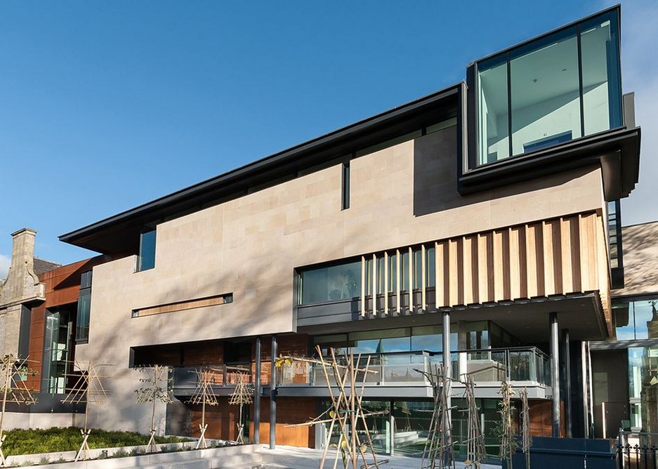 Dunfermline Carnegie Library & Galleries garden elevation, Richard Murphy Architects.