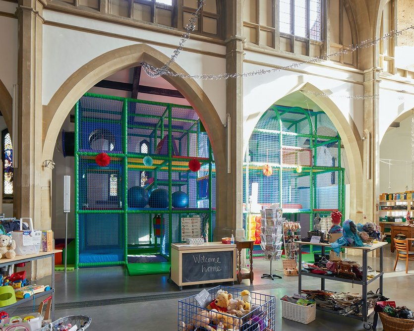 ‘The aisle is full of noises’. With apologies to Shakespeare’s Tempest, here is the children’s multi-level play area.