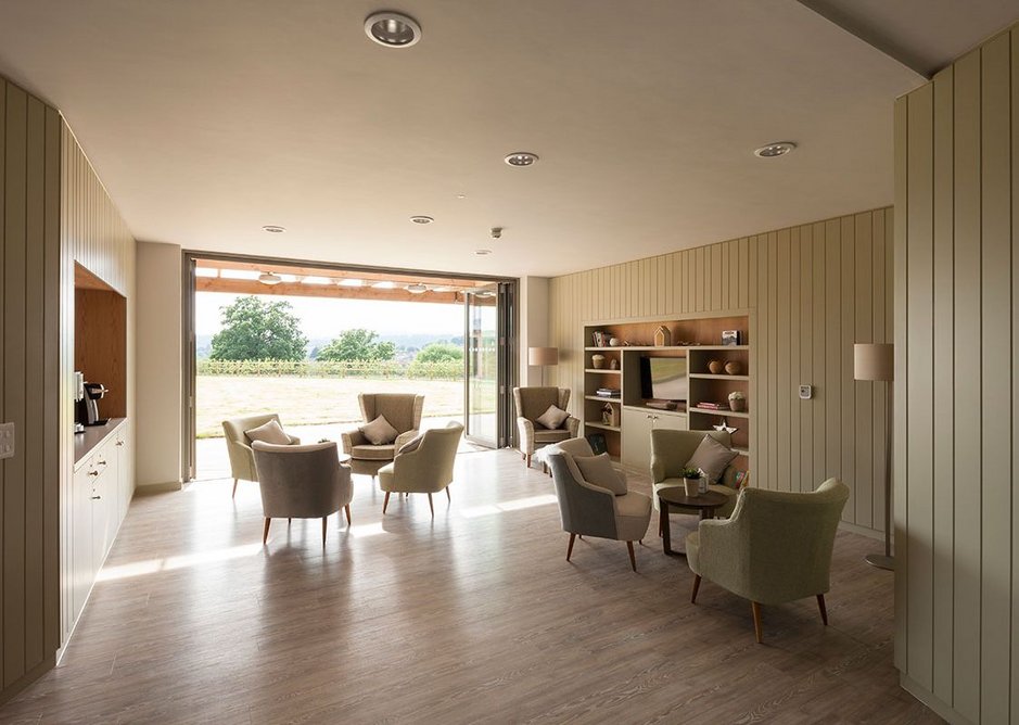 Day room. MacEwen Award 2019 shortlisted KKE’s St David’s Hospice Inpatient Unit, Newport, Wales.