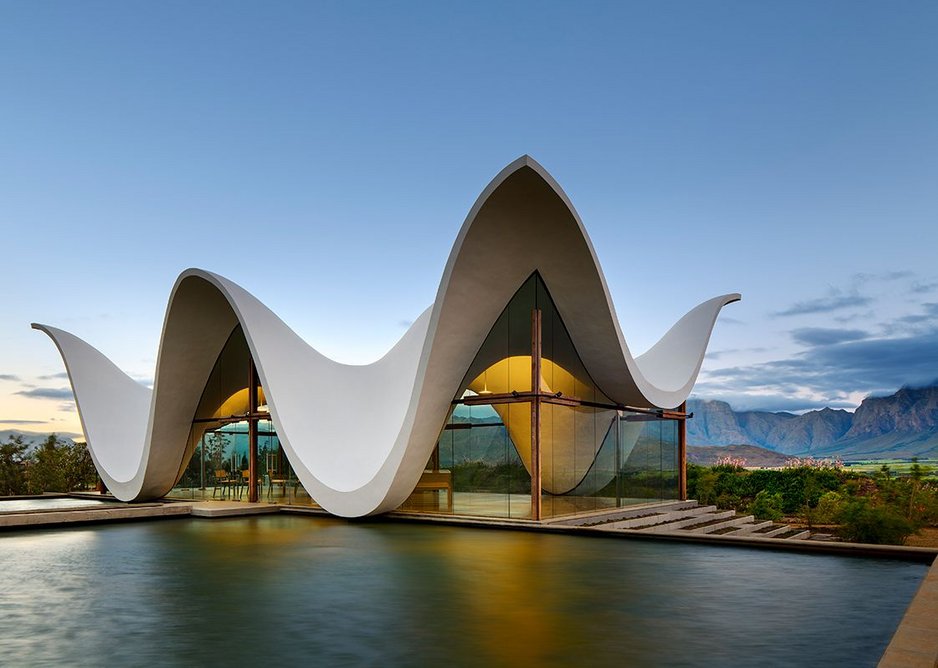 The roof of the Bosjes Chapel refers to a line from Psalms about wings, which was quoted in the brief.