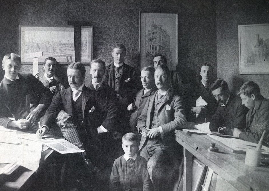 A London architectural practice in the 1880s, the office of Ernest George and Peto.