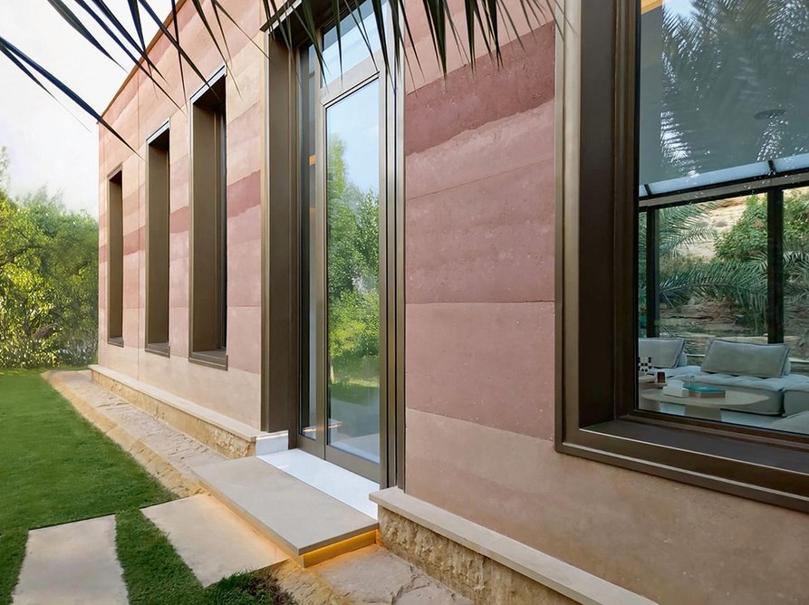 Rammed Earth Showroom by Riyadh- based RR Architects,  built by Rammteck  International.