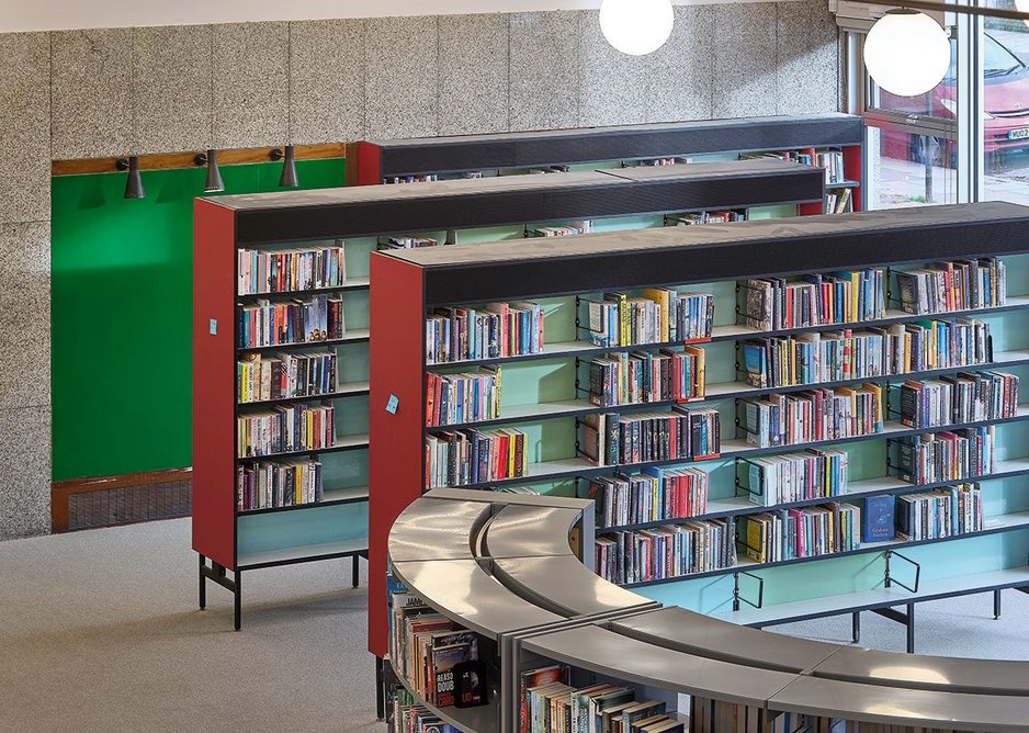 1960s original shelving has been restored, but lighting has been replaced with LED versions inspired by the original.