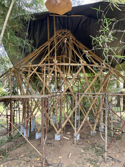 One of Sophia Malik’s bamboo constructions.