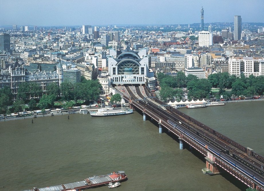 Charing Cross Station, London, completed 1990. Credit: Farrells