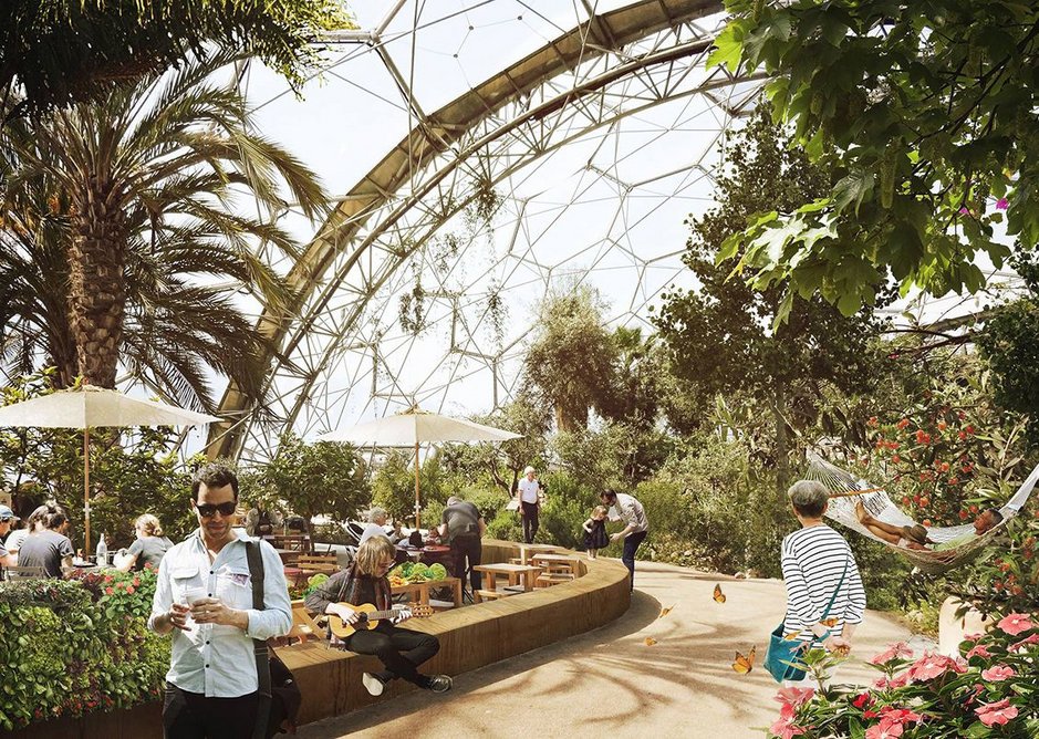 The Biodome marketplace and interior is intended as a place for health and wellbeing.