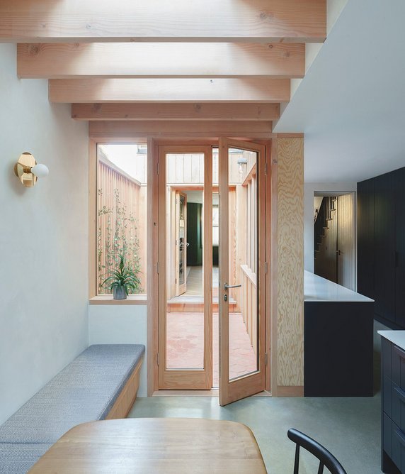 The spaces are now unified and connected throughout the house.