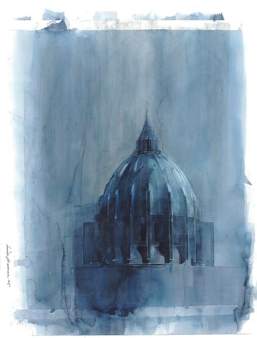 Scenography 3. Watercolour;  500mm x 750mm.