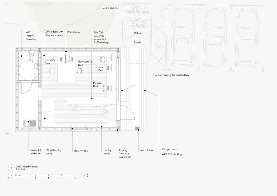 Ground Floor Plan of the new reception building.