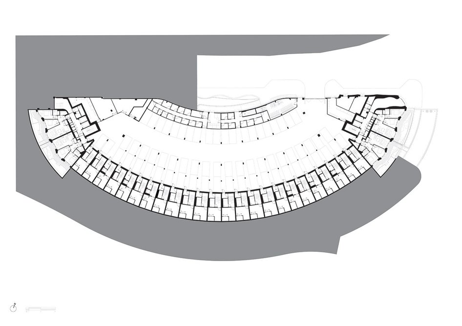Lower level/basement plan showing parking and utility rooms.