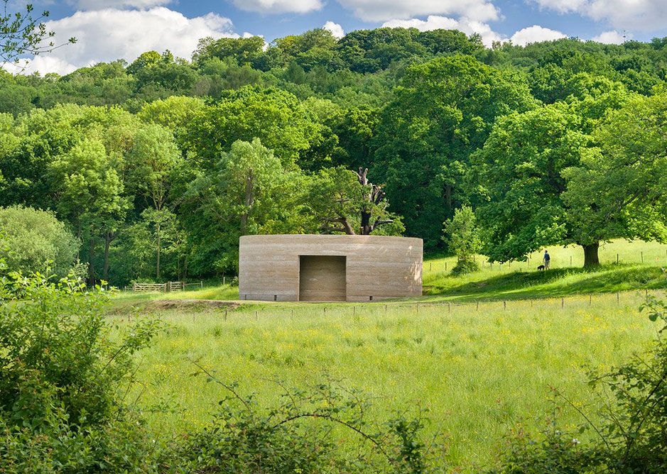 Made from local materials - the memorial emerges from the landscape.