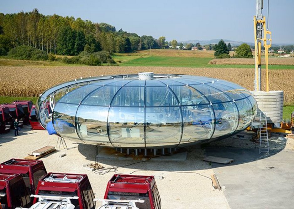 Test build of British Airways i360 pod at Poma, France.