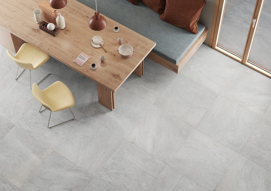 Curton Grey porcelain floor tiles.
