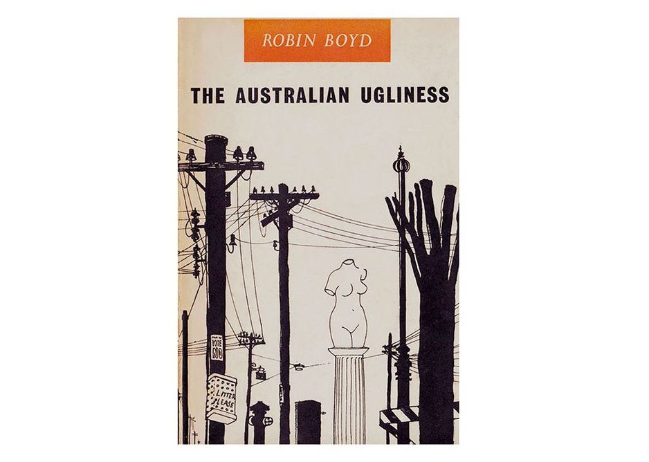 The original book cover of The Australian Ugliness (1960); designed by Robin Boyd.