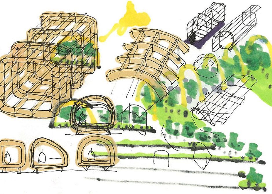 Concept sketch for Doctors of the World project, 2018. Credit: Rogers Stirk Harbour + Partners.