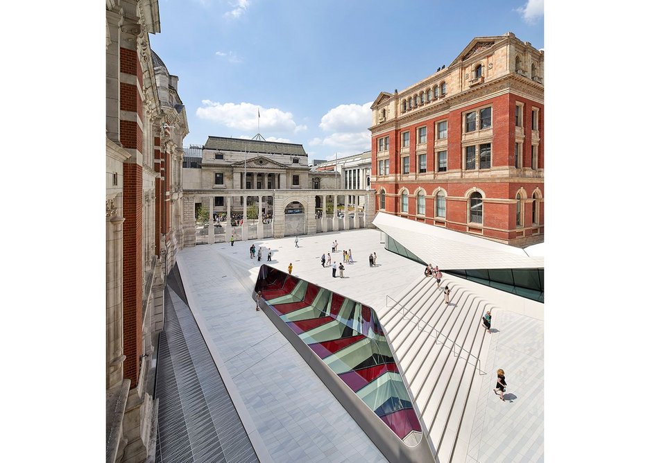 The Sackler Courtyard and Cafe, V&A Exhibition Road Quarter,  designed by AL_A.