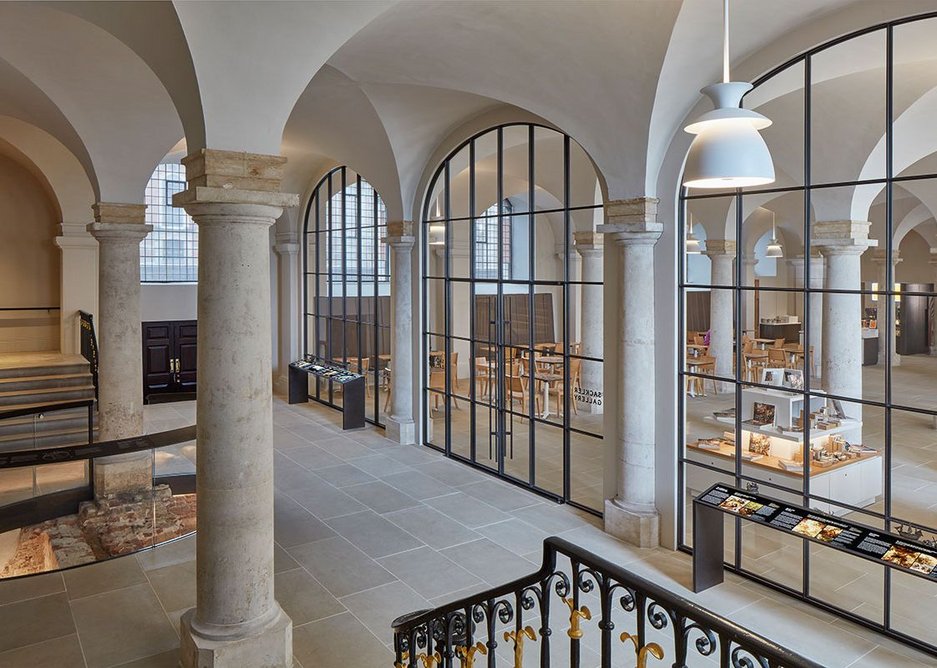 The restored Undercroft now houses the café and shop.