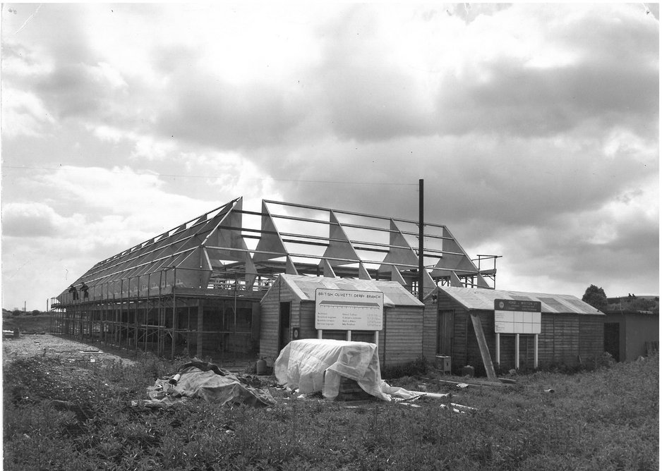 On site in Derby with the glued plywood superstructure.