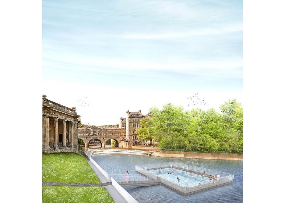 Another pool, warmed by spa waters alongside Parade Gardens by Michael Lewis.
