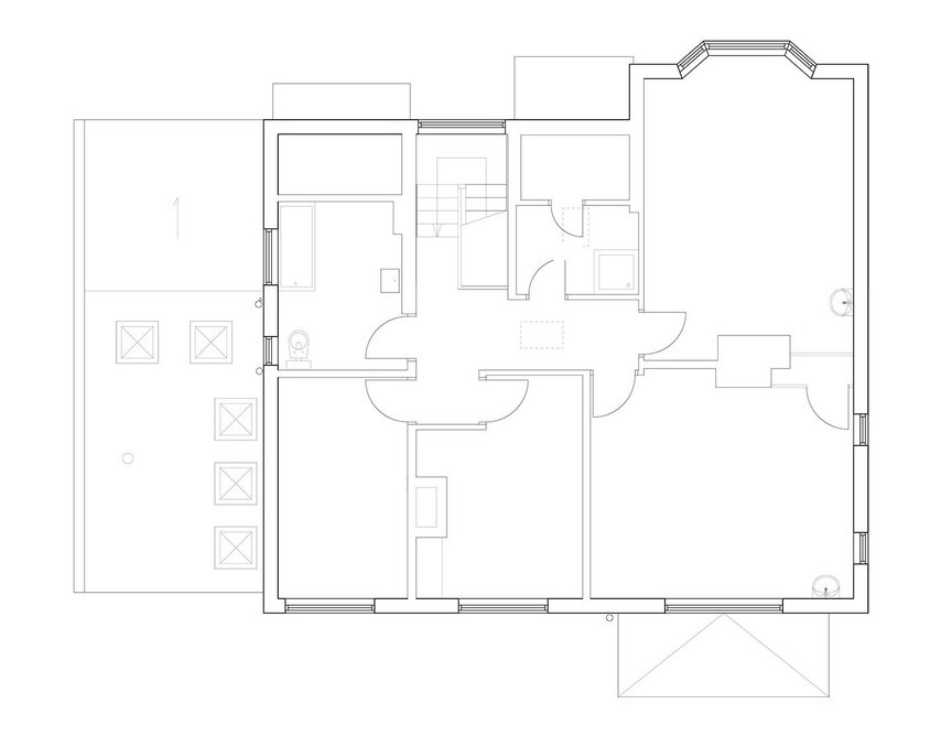 Existing first floor plan.