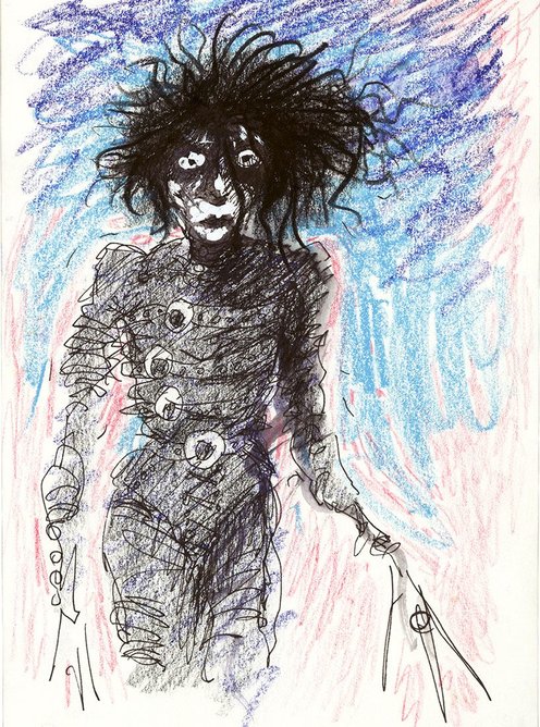 Tim Burton, Untitled (Edward Scissorhands), 1990. Edward Scissorhands.