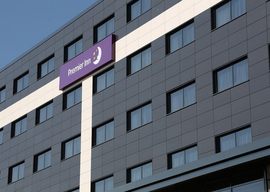 Senior's Pure aluminium windows are available in tilt and turn, casement and overswing styles. Premier Inn hotel at Feethams leisure development, Darlington, by architects Niven.