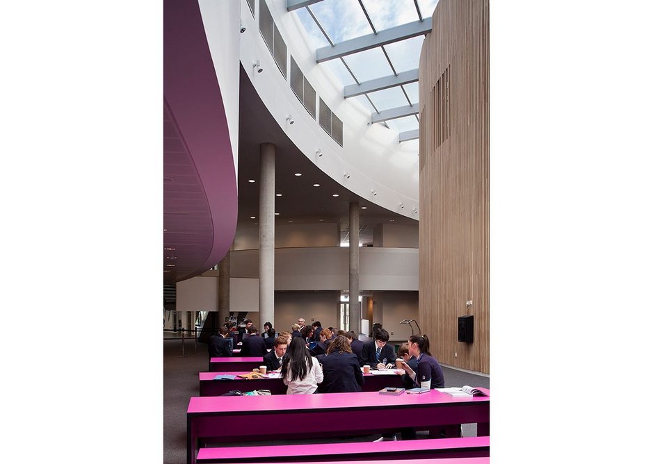 Passmores Academy, Harlow – central space used for incidental group learning.
