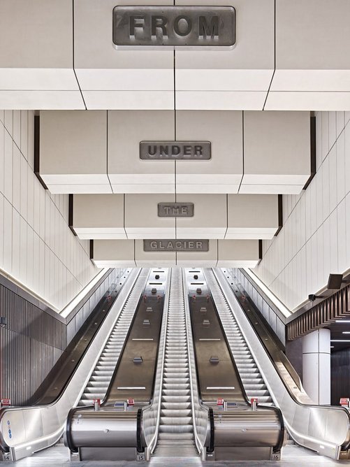 Bond Street Station, Darren Almond's artwork Time Line.