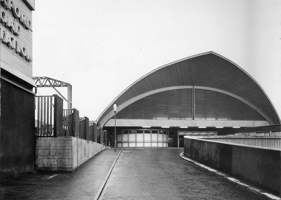 As a British Rail architect Clendinning designed Manchester Oxford road station with its conical-section timber roofs. It is now a listed building.