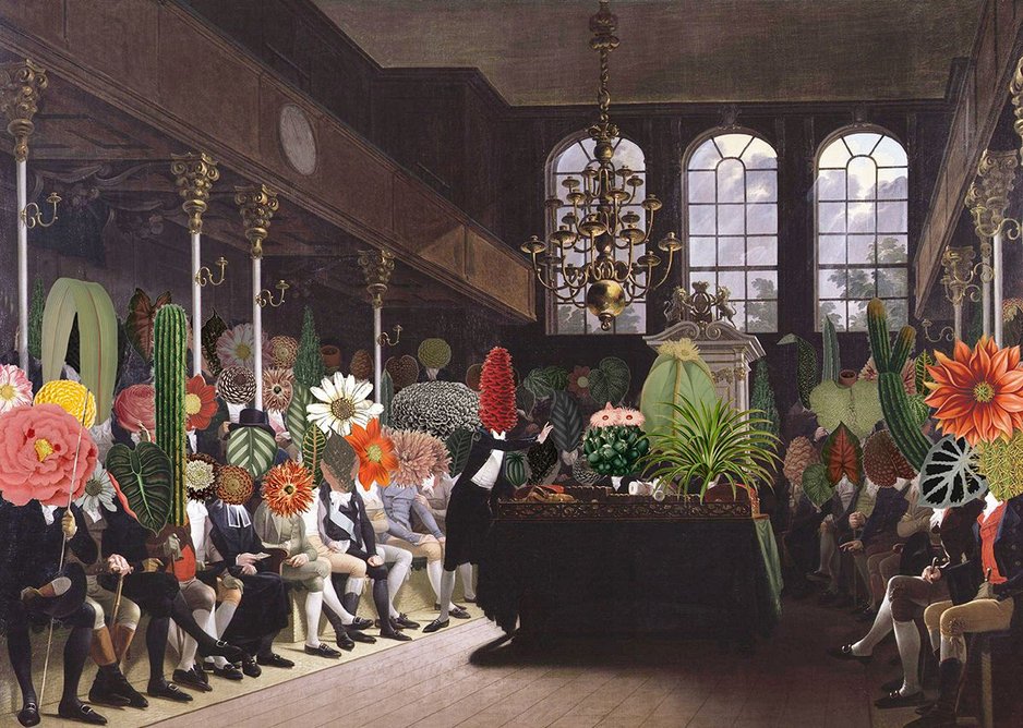 Parliament of Plants by Céline Baumann, 2019, gives a voice to the botanical world. Based on The House of Commons, 1793-94 by Karl Anton Hickel. ©  Studio Céline Baumann.