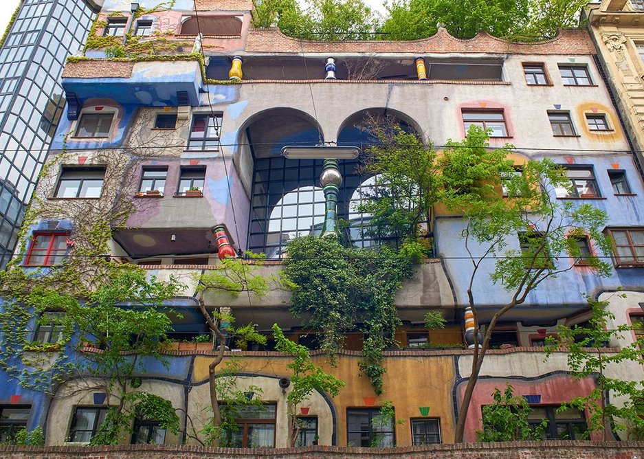 Hundertwasserhaus, Vienna, 1983–85, designed by Friedensreich Hundertwasser.