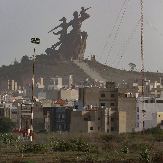 Architect and publisher Philipp Meuser had the idea for the guide while working in West Africa, where he photographed this striking view of the 2010 African Renaissance monument by Mansudae Overseas Projects / Pierre Goudiaby Atepa in Dakar, the capital of Senegal © Philipp Meuser