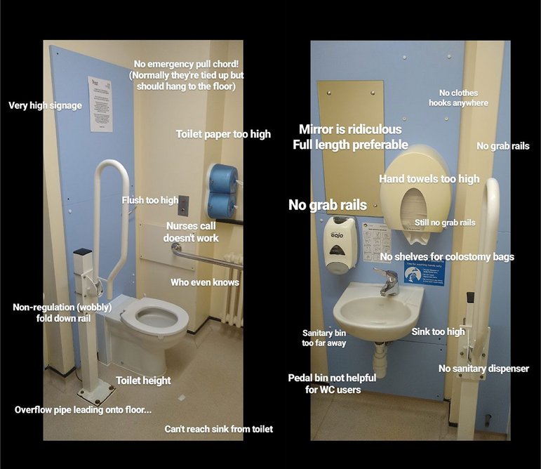 Critiquing ‘accessible’ design of an NHS WC.
